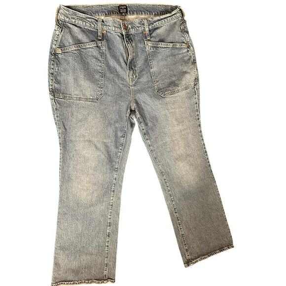 J.Crew High Rise Boot Cut Medium Wash Jeans Womens Sz. 34 Preppy - Picture 1 of 10